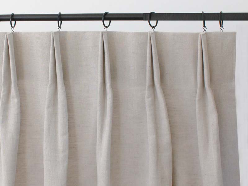 Tailored Fold Pleat curtains by Ada & Ina
