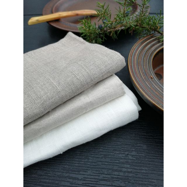 Linen Napkins for Restaurants and Home - NATURAL, OATMEAL & WHITE COLOUR NAPKIN