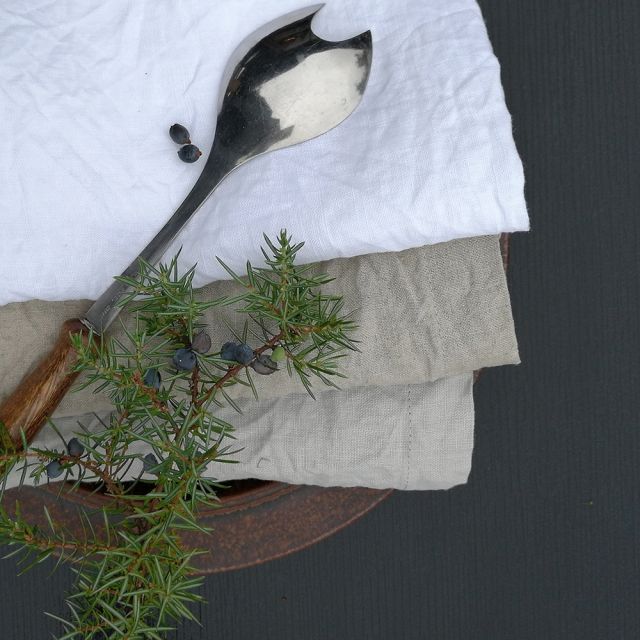Prewashed Linen Napkin - WHITE, NATURAL & DOVE GREY