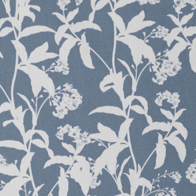 Dagne Agate Blue - Curtain fabric with Blue botanical print