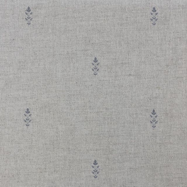 Asli Ash - Natural fabric with classical grey pattern