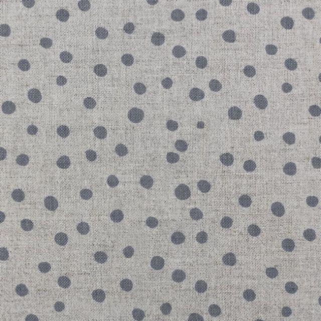 Dottie Ash - Dotted curtain fabric with Grey dots 