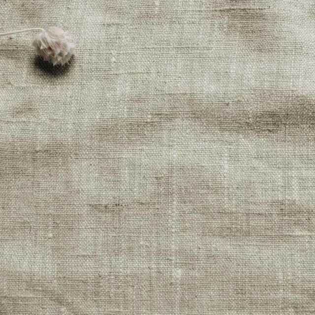 Bianco Oatmeal - Lighter Natural colour, 100% Linen Fabric, pre-washed