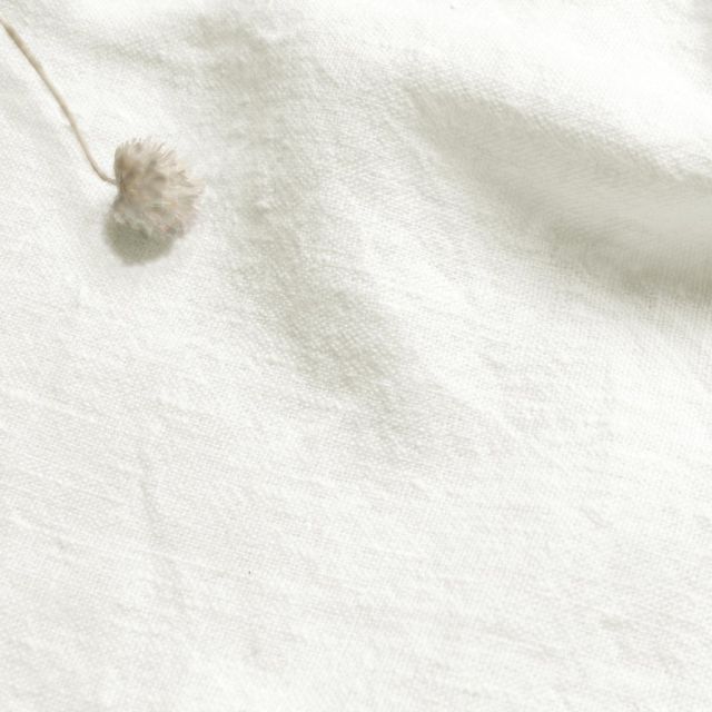Bianco White - White 100% Linen Fabric Prewashed