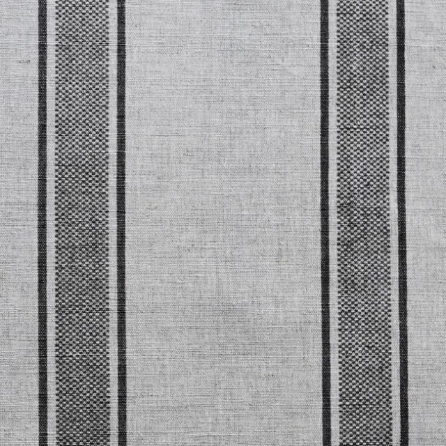 Bella Black - Curtain fabric with Black stripes