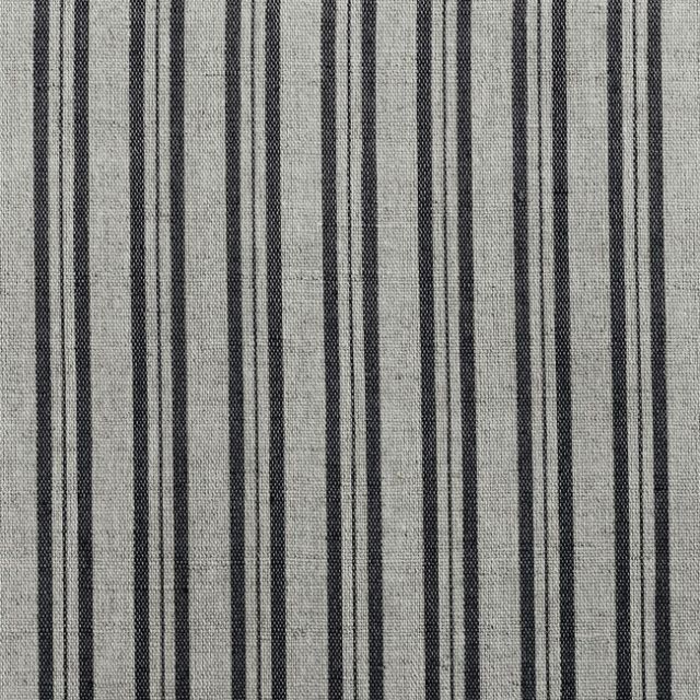 Olga Black - Curtain fabric with Black stripes