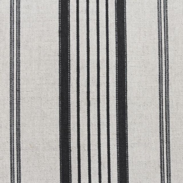 Freja Black - Curtain fabric with Black stripes