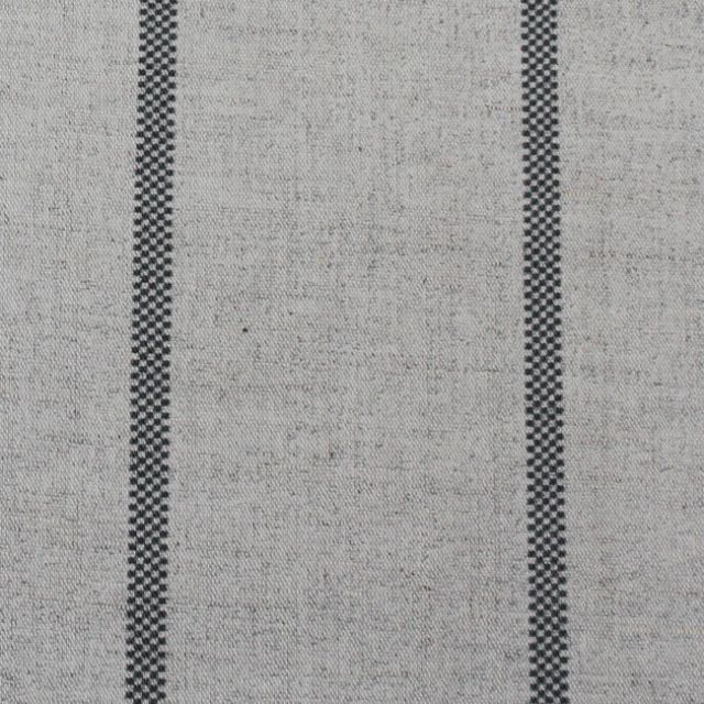 Ronja Black - Curtain fabric with Black stripes