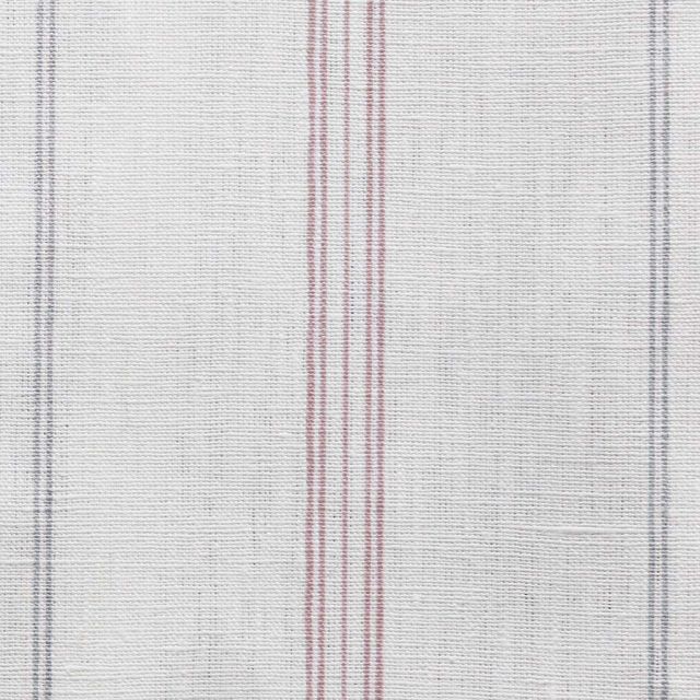 Elise Peony-WHT - vertical two tone striped fabric.