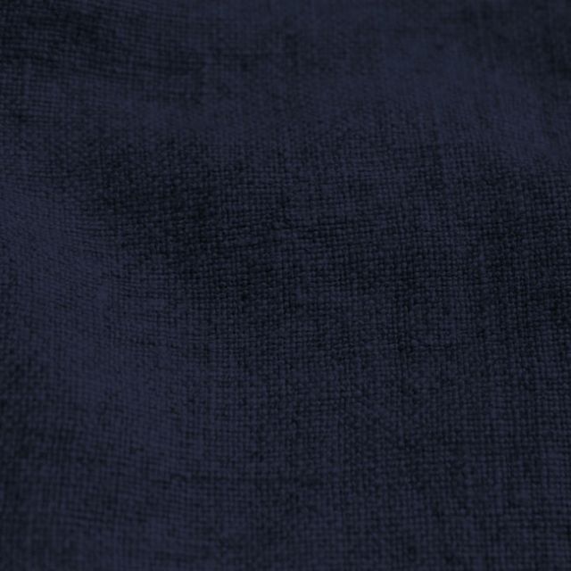 Carina Night Blue - Double width Dark blue linen fabric