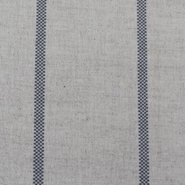 Ronja Charcoal - Curtain fabric with Grey stripes