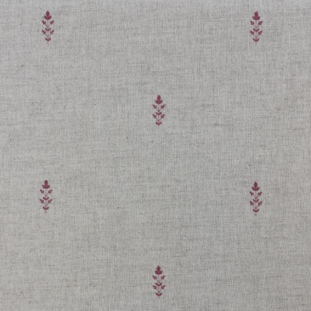 Asli Cherry - Natural fabric with classical red pattern