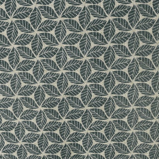 Saana Dark Pine - Curtain fabric, abstract Dark Green geometric pattern