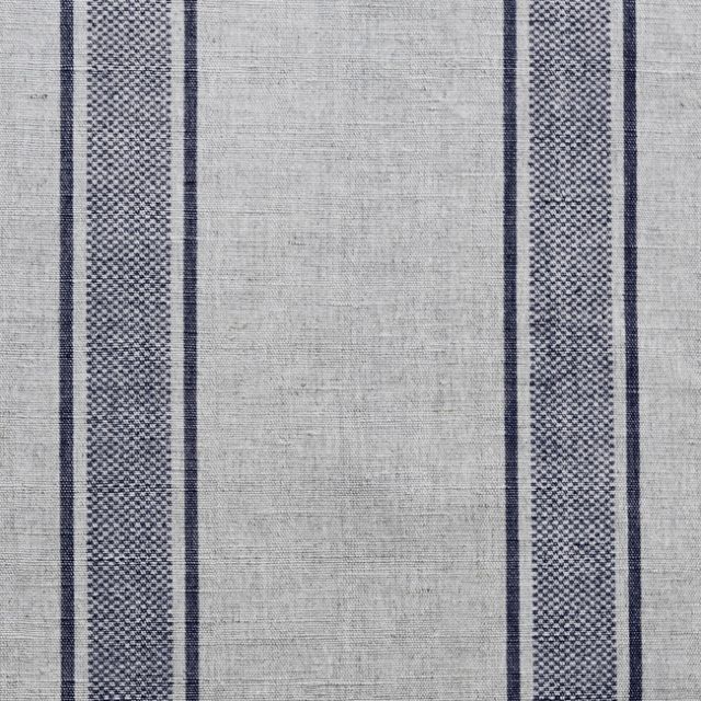 Bella Deep Blue - Curtain fabric with Dark Blue stripes