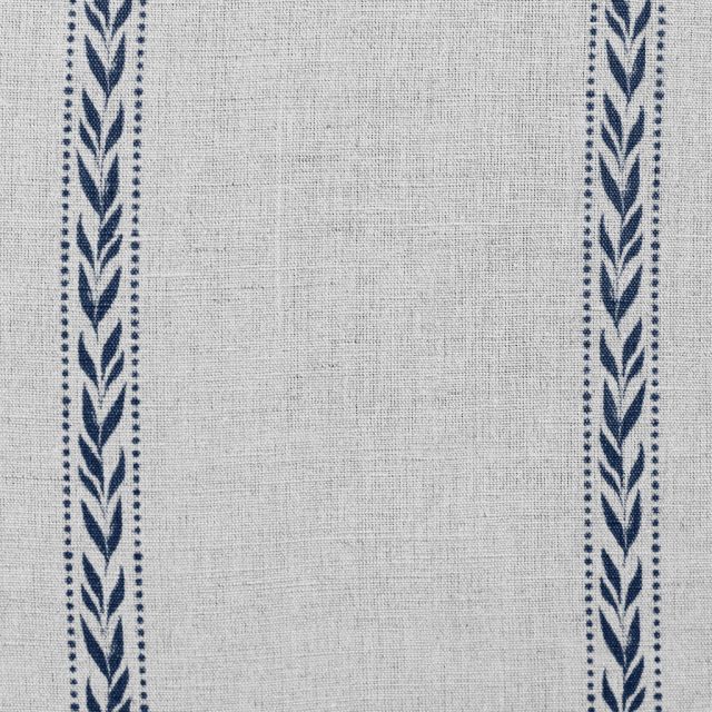 Helena-NAT Deep Blue - Curtain fabric with Dark Blue pattern print