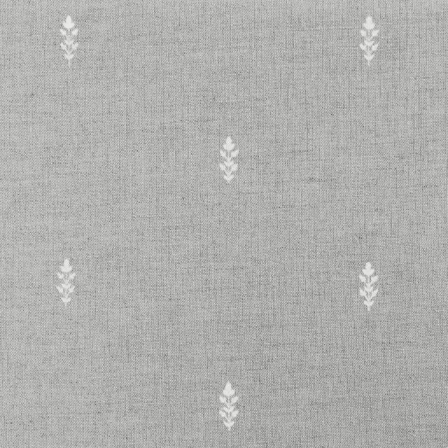 Asli White- - Natural fabric with classical white pattern