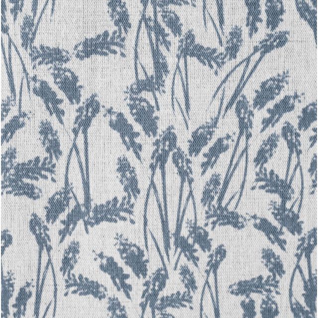 Brithe Denim - Curtain fabric with Blue botanical print