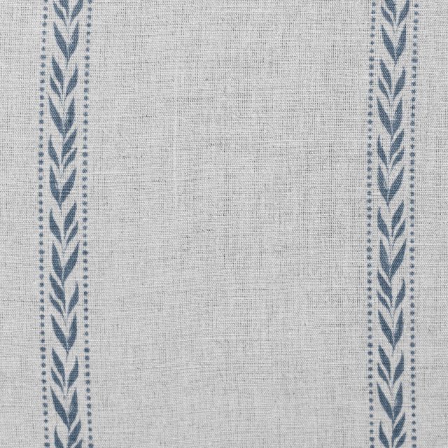 Helena-NAT Denim  - Curtain fabric with Blue pattern print