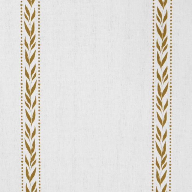 Helena Dijon - curtain fabric with Yellow striped print
