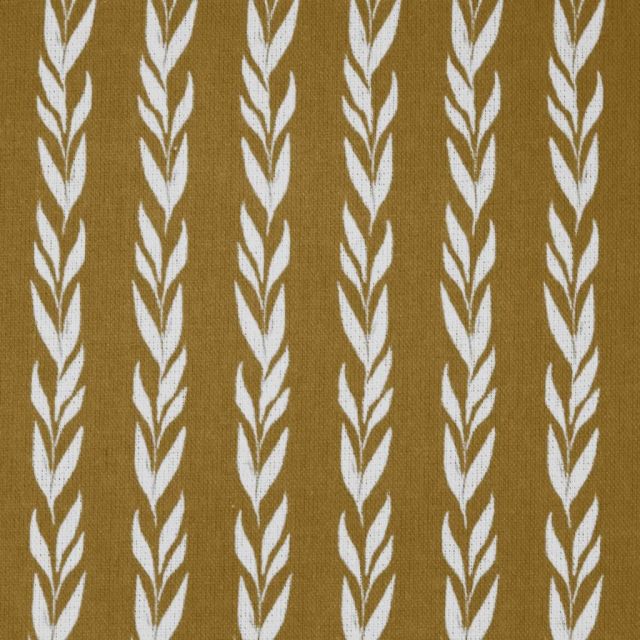 Helle-INV Dijon - curtain fabric with Yellow striped print