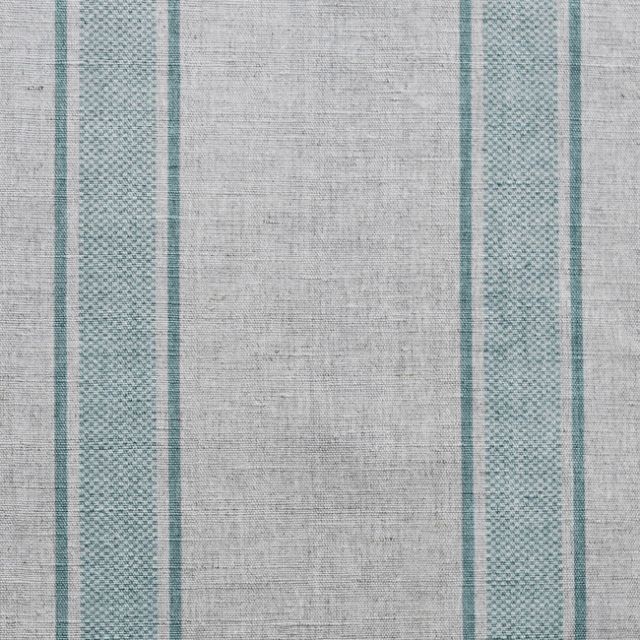 Bella Duck Egg - Curtain fabric with Light Blue stripes