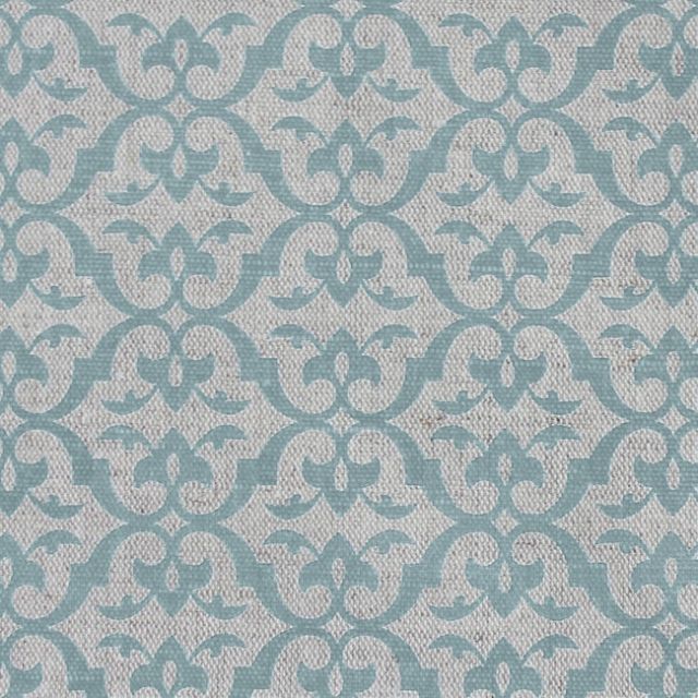 Brita Duck Egg - Curtain fabric printed with Duck Egg Blue