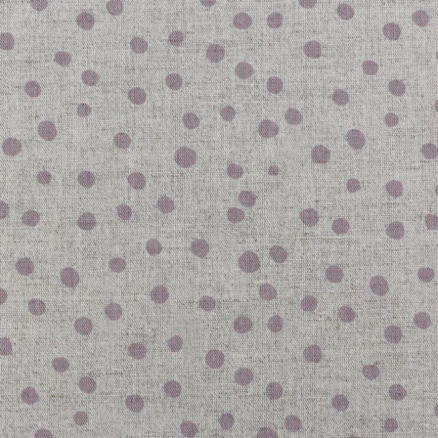 Dottie Dusty Pink - Dotted curtain fabric with Pink dots 