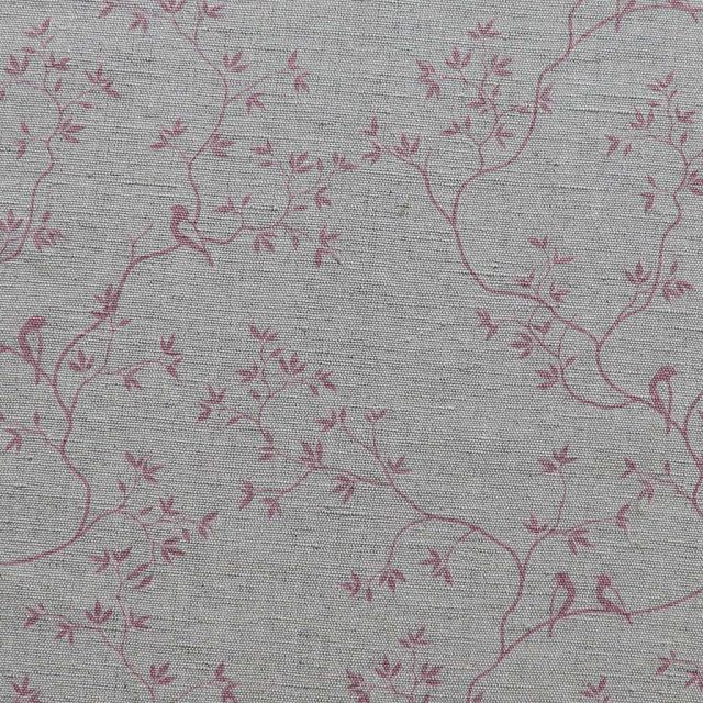 Goldfinch Dusty Pink- Curtain fabric with pink botanical print