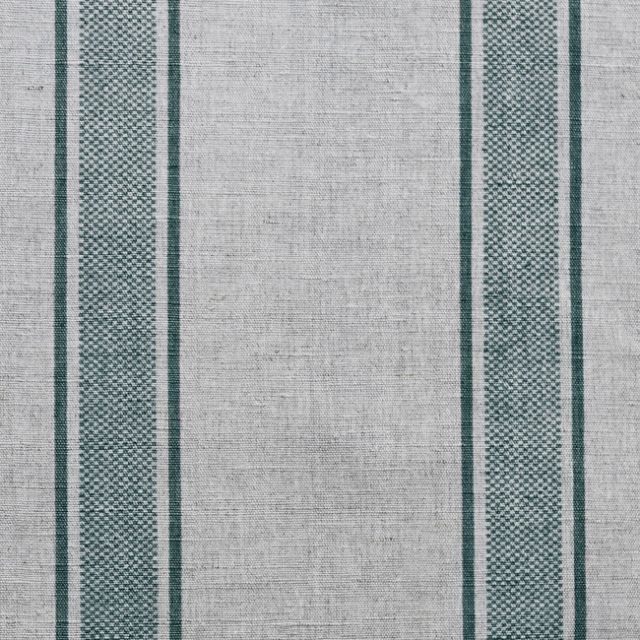 Bella Fern - Curtain fabric with Green stripes