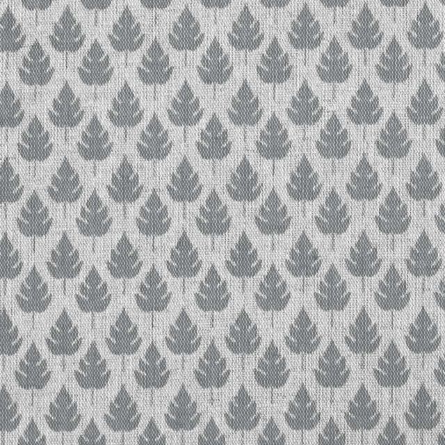Kira-INV Greige - Curtain fabric with Grey botanical print