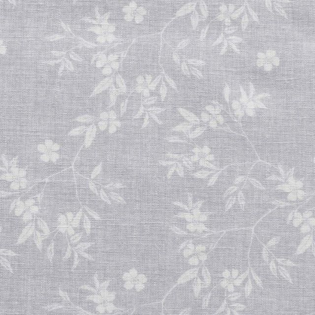Merisa Greige - Curtain fabric with Botanical Print
