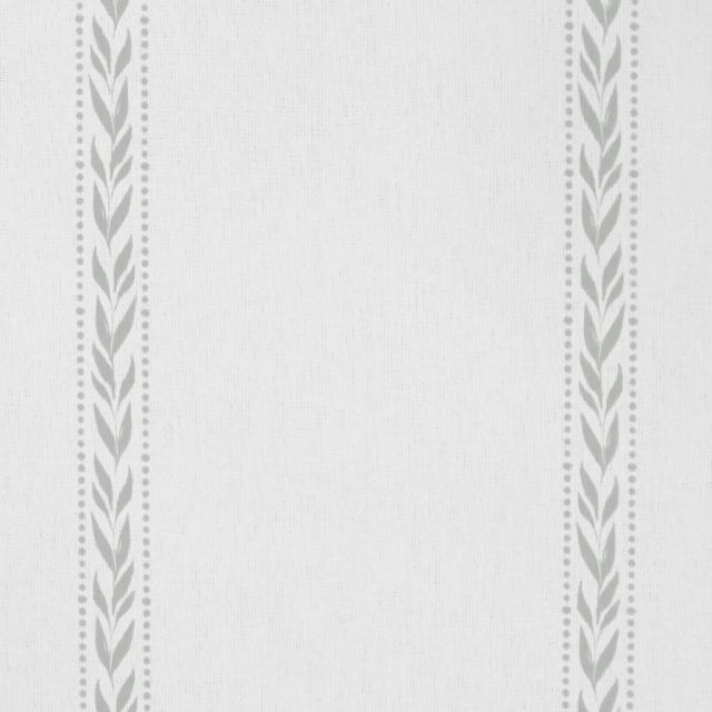 Helena Greige Clay - curtain fabric with Dusty Grey striped print