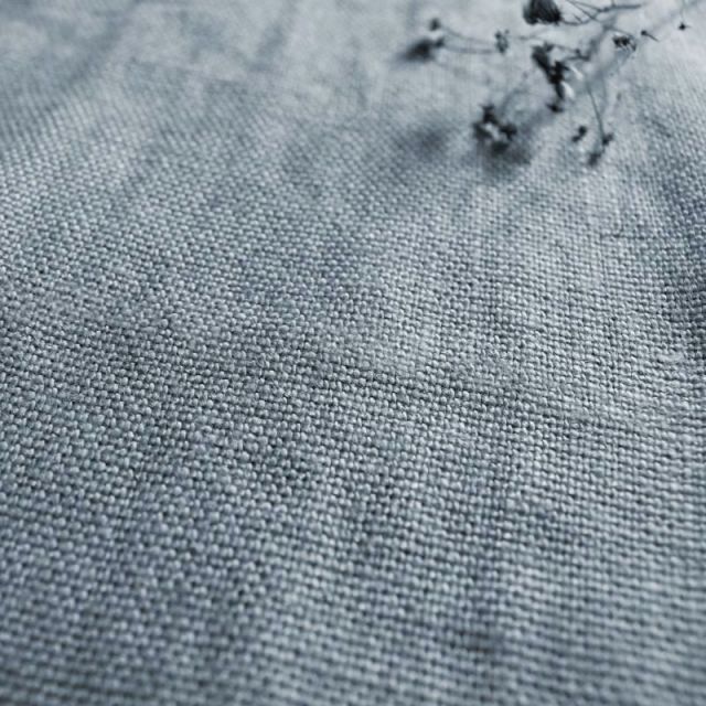 Greta Frosted Denim - 100% linen Blue upholstery fabric