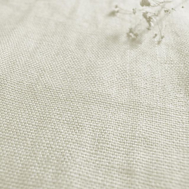 Greta Oyster Off-white Linen Upholstery Fabric