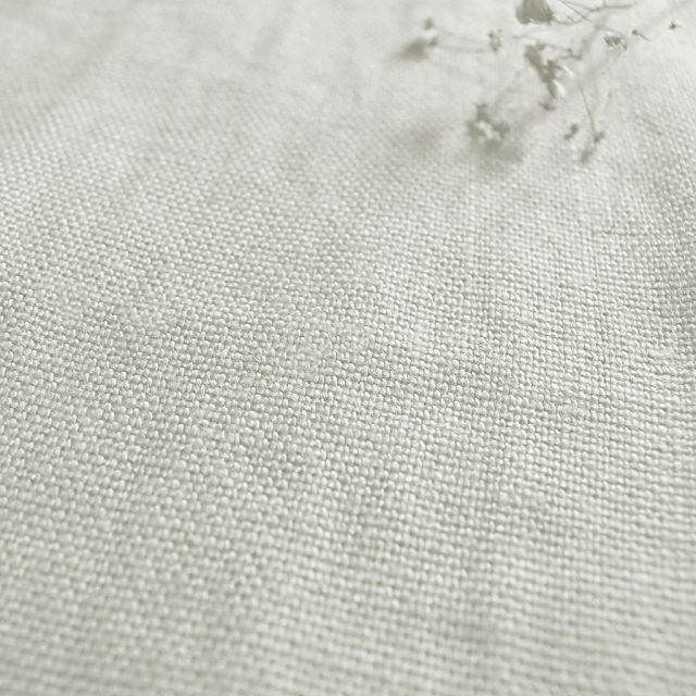 Greta Winter Fog - 100% linen cream coloured upholstery fabric 