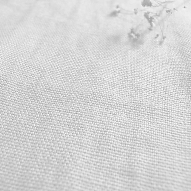 Greta White - White Heavy Linen Fabric for Upholstery and Curtains