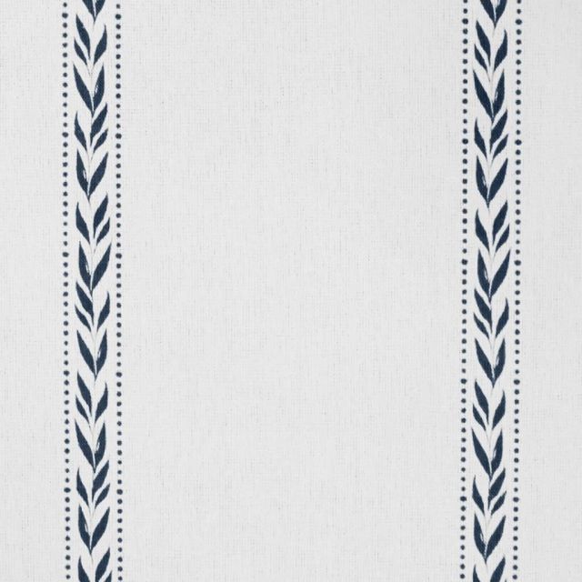 Helena Ink - curtain fabric with Dark Blue striped print