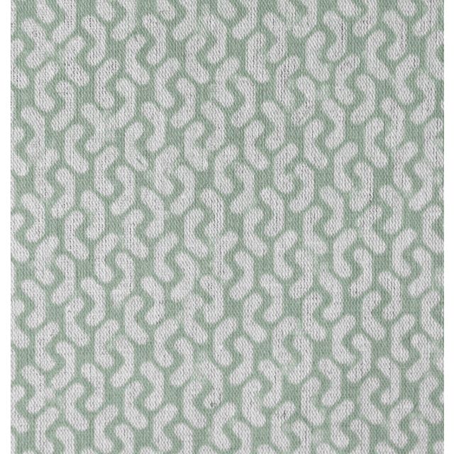 Arina Jade Mist - Natural curtain fabric, Green abstract print