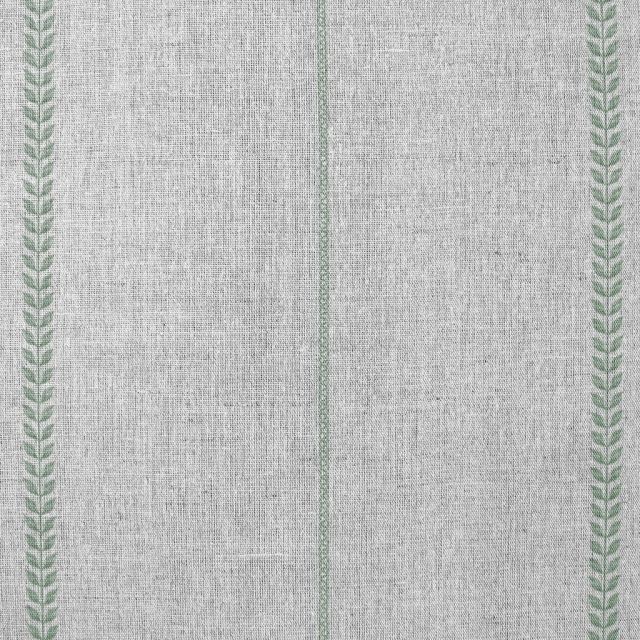 Berit-NAT Jade Mist - curtain fabric with Green striped print