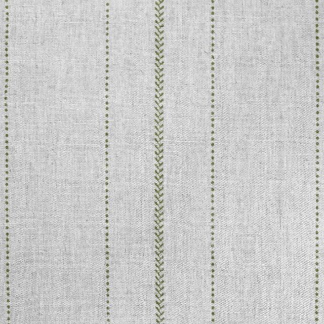 Inari Khaki - Curtain fabric with Green striped print
