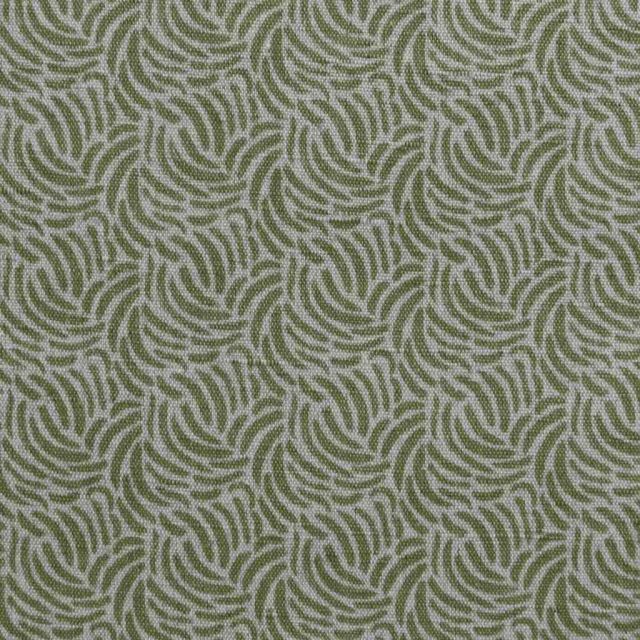 Malena Khaki - Green patterned fabric