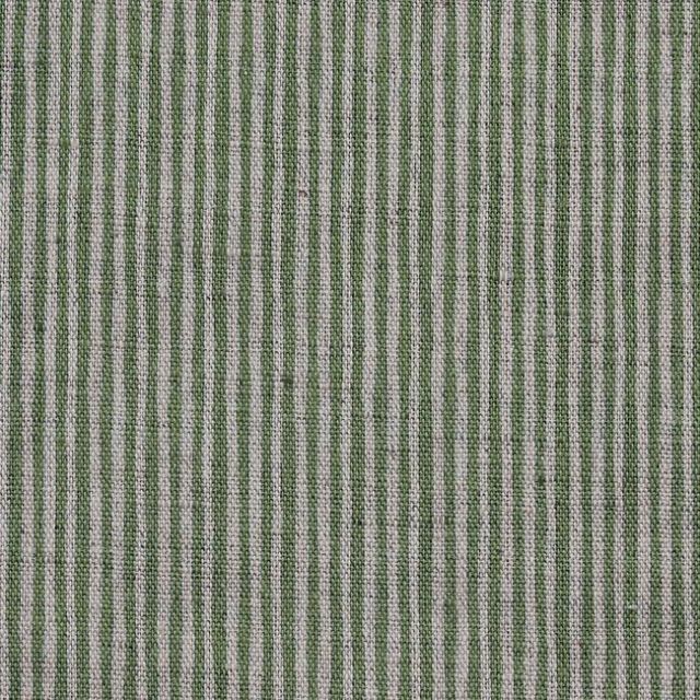 Laila Leaf - Curtain fabric with Green stripes