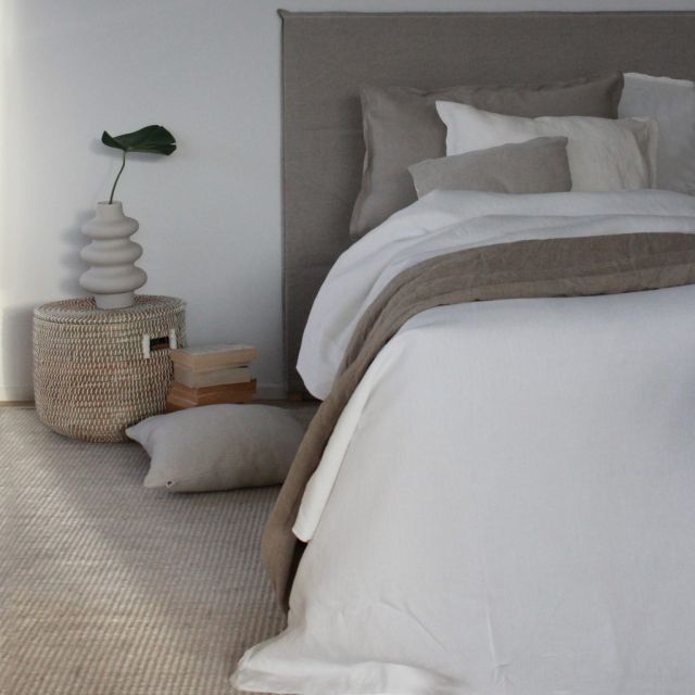 Linen Pillowcase 50x75 cm, White
