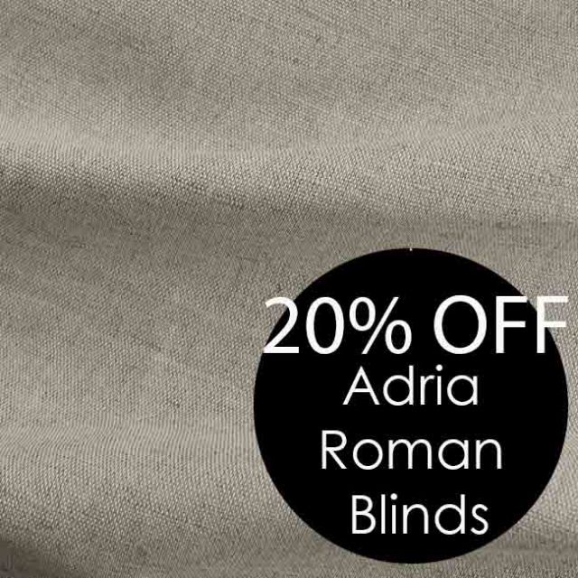 Made To Measure Roman Blinds - Adria Natural Linen