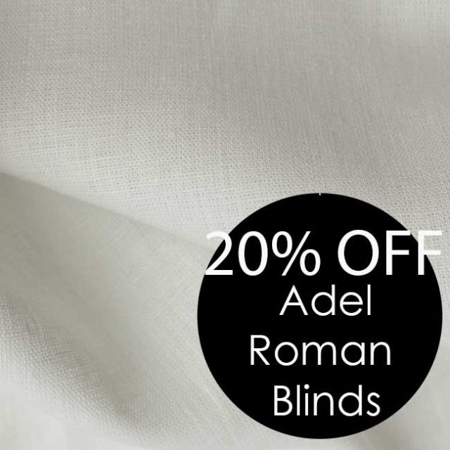Made To Measure Roman Blinds - White Linen