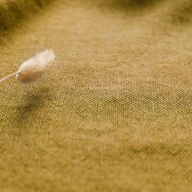 Marian Mustard - Pre-washed Mustard colour Linen upholstery fabric
