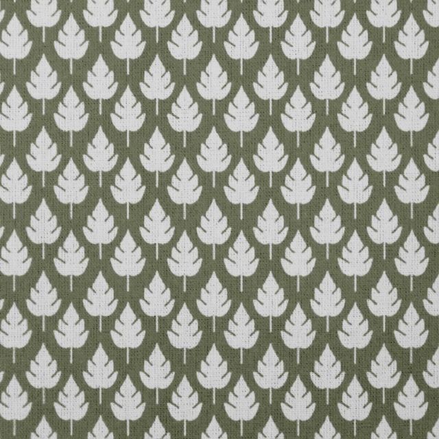 Kira Moss - Curtain fabric with Green botanical print