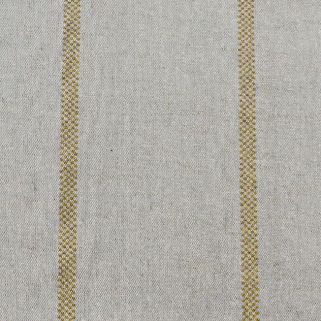 Ronja Mustard - Natural fabric with Yellow stripes