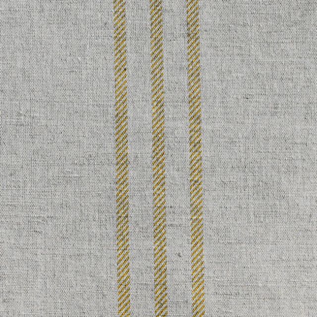 Telma Mustard - Linen Cotton fabric with Yellow stripes