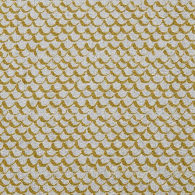 Jenna Mustard - Curtain fabric with Yellow abstract print
